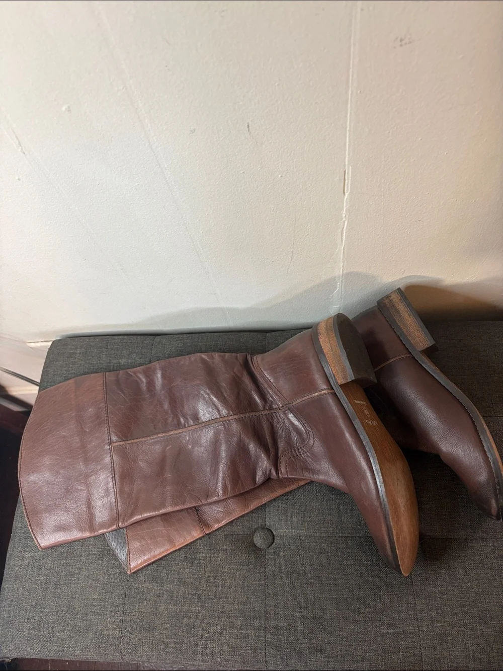 MIA Dark Brown Over-The-Knee Leather Boots